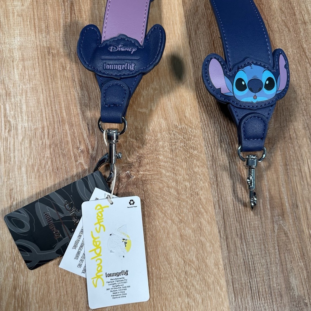 NEW Loungefly Disney Lilo & Stitch Head Bag Strap Replacement for Purse Blue